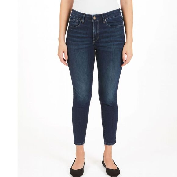 Good American Womens Good Leg Crop Jeans Size 10 Dark Wash Casual High Rise - Picture 1 of 8